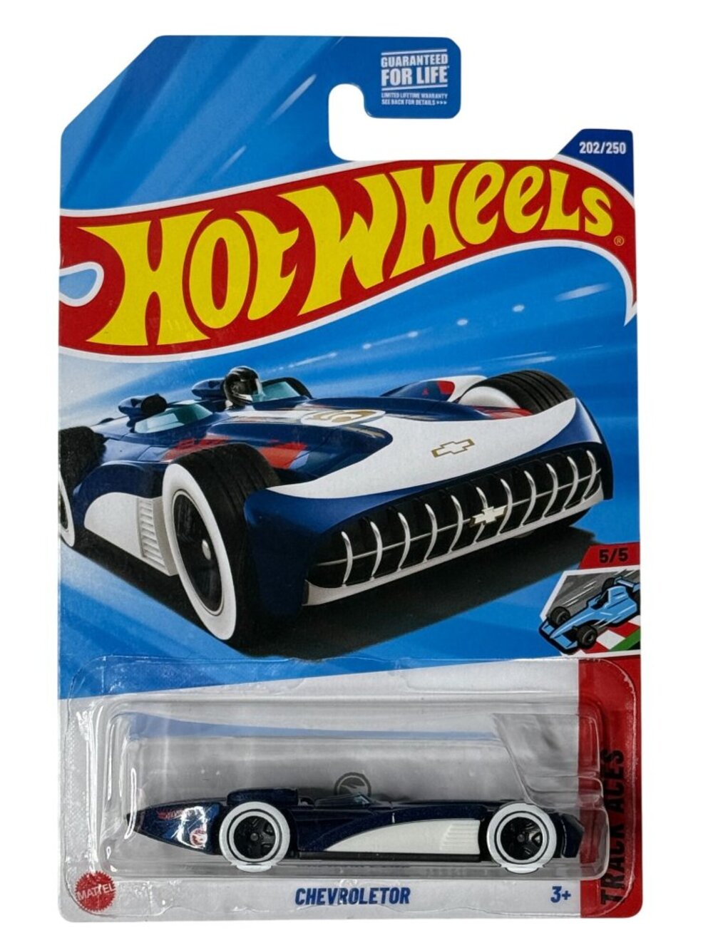 2024 Hot Wheels Chevroletor Treasure Hunt Track Aces 5/5 Blue #202/250 NOC